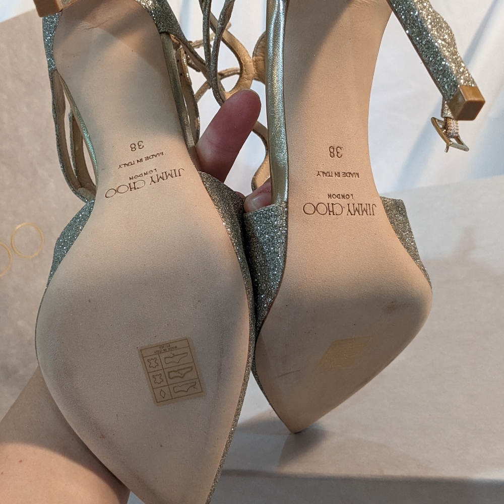 Jimmy choo Full Inclusion gold sparkle heels - Picture 10 of 10